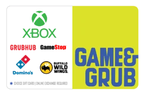 Game and Grub gift card