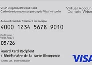 Prepaid Visa* eReward Card Canada gift card