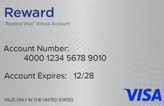 Visa® Reward Virtual Account, 6 Month Expiration US gift card