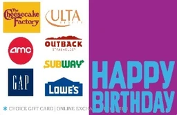 Happy Birthday gift card
